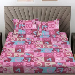fabinaliv 250 TC Printed King Bedsheet with Pillow Covers  image 2