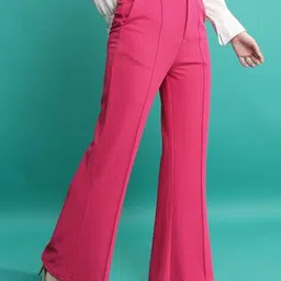 ketch Women Regular Fit Pleated Trousers image 2