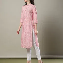 indie picks Handblock Print Cotton Kurta image 2