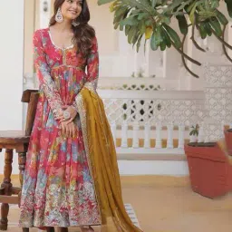 wedani Women Embroidered Anarkali Kurta Set image 2