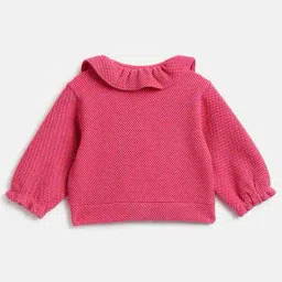 chicco Girls Ribbed Cardigan with Button Closure image 2