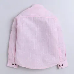 baat cheet Boys Striped Regular Fit Shirt with Full Sleeves image 2