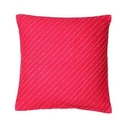 molcha by babita singh Handcrafted Embroidered Cotton Cushion Cover 16"x16" image 2