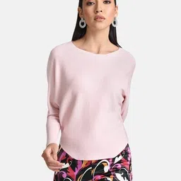 kazo Women Round-Neck Batwing Pullover image 2