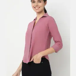 not so pink Women Spread-Collar Relaxed Fit Shirt image 2