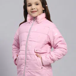 monte carlo Girls Printed Zip-Front Puffer Jacket image 2