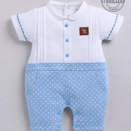 mom's love Infants Polka-Dot Print Cotton Rompers image 2