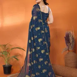 griva designer Women Georgette Silk Saree image 2