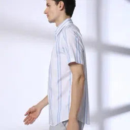 john players Men Striped Slim Fit Shirt image 2