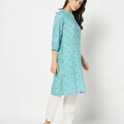 yousta Women Printed Straight Kurta image 2