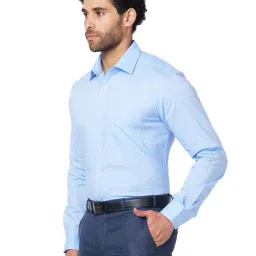 raymond Men Regular Fit Shirt with Cuffed Sleeves image 2