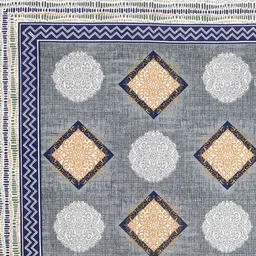 jaipur fabric 180 TC Geometric Print Double Bedsheets with Pillow Covers image 2