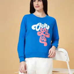 people by pantaloons Women Typographic Print Regular Fit Sweatshirt image 2