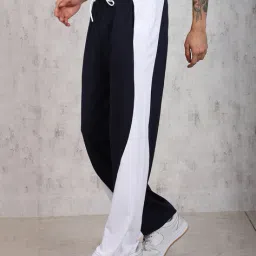 Shein Elasticated Drawstring Waist Contrast Panelled Track Pant image 2