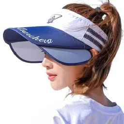 alexvyan Retractable Wide Brim Open Top Sun Visor Hat image 2