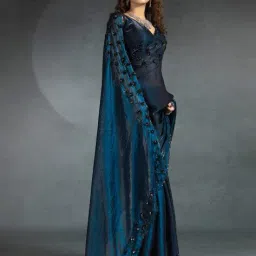 saree mall Women Embellished Saree with Sequin Accent image 2