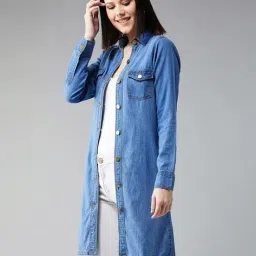 dolce crudo Women Relaxed Fit Long Jacket image 2