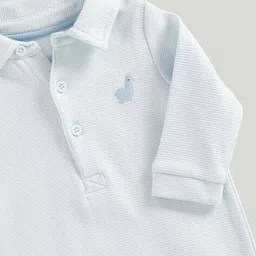 mothercare Infants Cotton Romper with Bodysuit & Bib image 2