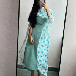 dmunesh fashion Women Straight Kurta with Pants & Dupatta image 2
