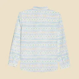 allen solly Boys Micro Print Slim Fit Cotton Shirt image 2