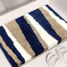 luxehome international Home Bath Mat Canada Stripes Super Soft Anti Skid Slip image 2