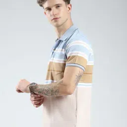 monte carlo  Men Collar Neck Polo Stripes T-shirt image 2