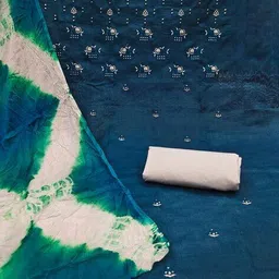 kritva fashion Women Embroidery Unstitched Dress Material image 2