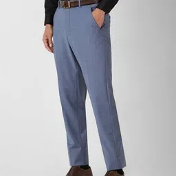 van heusen Men Micro Print Straight Fit Trousers image 2