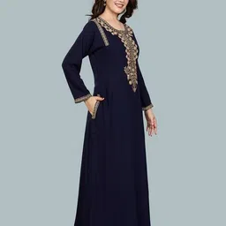 sanaa Women Embroidery Round Neck Nightgown image 2