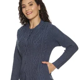 clapton Women Self-design Cardigan image 2