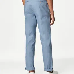 marks & spencer Men Regular Fit Flat-Front Chinos image 2