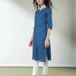 nyrika Women Leheriya Print Straight Kurta image 2