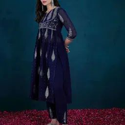 tanuka Women Embroidery A-line Kurta Set image 2