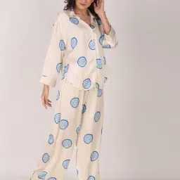 masha Women Printed Shirt & Pyjamas Set image 2