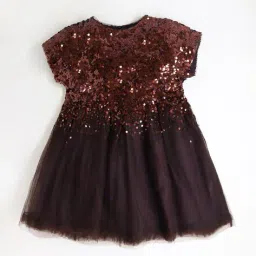 cherry crumble by nitt hyman Girls Round Neck Fit and Flare Dress image 2