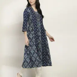 rangriti Women Floral Print A-Line Kurta image 2