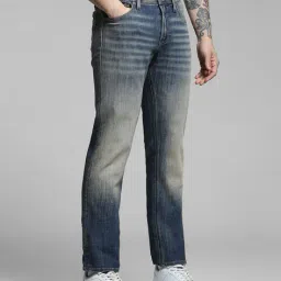 jack & jones Men Stone-Wash Slim Fit Whiskered Jeans image 2