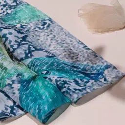 unallume by nisha Women Floral Print Silk Scarf image 2