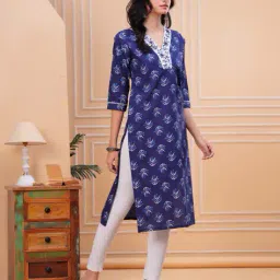 indie picks Floral Straight Kurta image 2