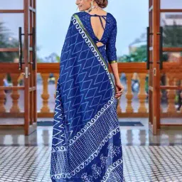 svaraa Women Printed Saree with Blouse Piece image 2
