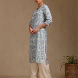 soch Women Floral Print Straight Kurta image 2