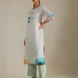 soch Women Floral Print Straight Kurta image 2