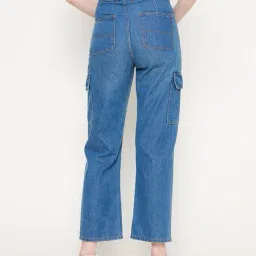 madame Women Flared Jeans with Flap Pockets image 2