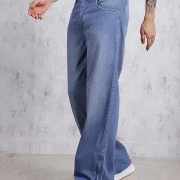 Shein Full Length Low Rise Light Wash Jeans with Ankle Zip image 2