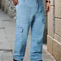 buda jeans co Men Relaxed Fit Jeans with Cargo Pockets image 2