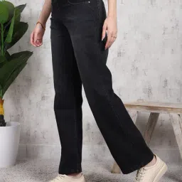 Shein Full Length Fly With Button Closure Mid Wash Jeans image 2