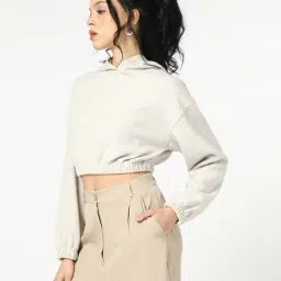 sam Women Relaxed Fit Crop Hoodie image 2