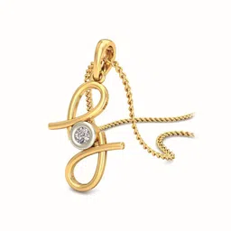 dishis Yellow Gold Diamond-Studded Pendant image 2
