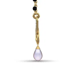 dishis Yellow Gold Diamond-Studded Mangalsutra image 2