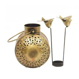 handicrafts paradise Bird Tealight Holder Wall Hanging Cut Work Showpiece  image 2